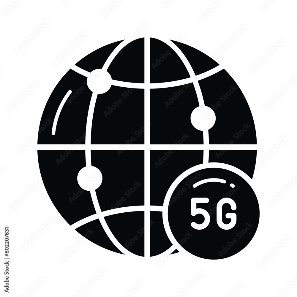 Grab this creatively designed 5G network connection icon in trendy style, 5G technology vector Grab this creatively designed 5G network connection icon in trendy style, 5G technology vector