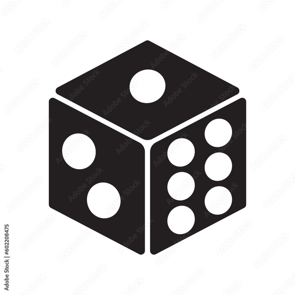 Casino dice logo icon,illustration design template vector Casino dice logo icon,illustration design template vector