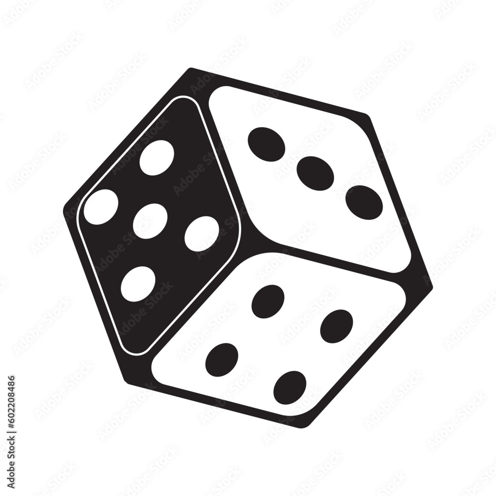 Casino dice logo icon,illustration design template vector Casino dice logo icon,illustration design template vector