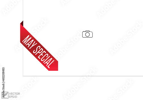 May Special banner design, Isolated on white background.