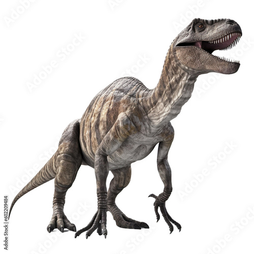 Dinosaur - Allosaurus on transparent background  Generative ai