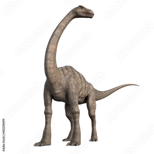 Dinosaur - Brachiosaurus on transparent background, Generative ai © SuperPixel Inc