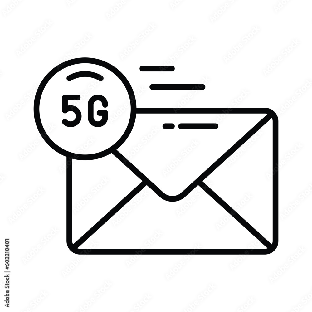 An icon of 5G network connection in editable style, ready to us icon An icon of 5G network connection in editable style, ready to us icon