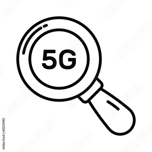 5G network technology search vector, premium icon ready to use photo