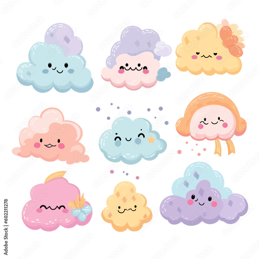 seamless pattern with pastel clouds set 1 seamless pattern with pastel clouds set 1