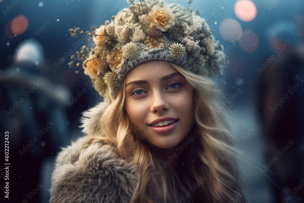 Jeune femme avec bonnet Jeune femme avec bonnet