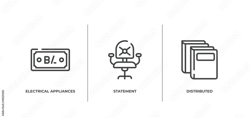 blockchain outline icons set. thin line icons sheet included electrical appliances, statement, distributed vector. blockchain outline icons set. thin line icons sheet included electrical appliances, statement, distributed vector.