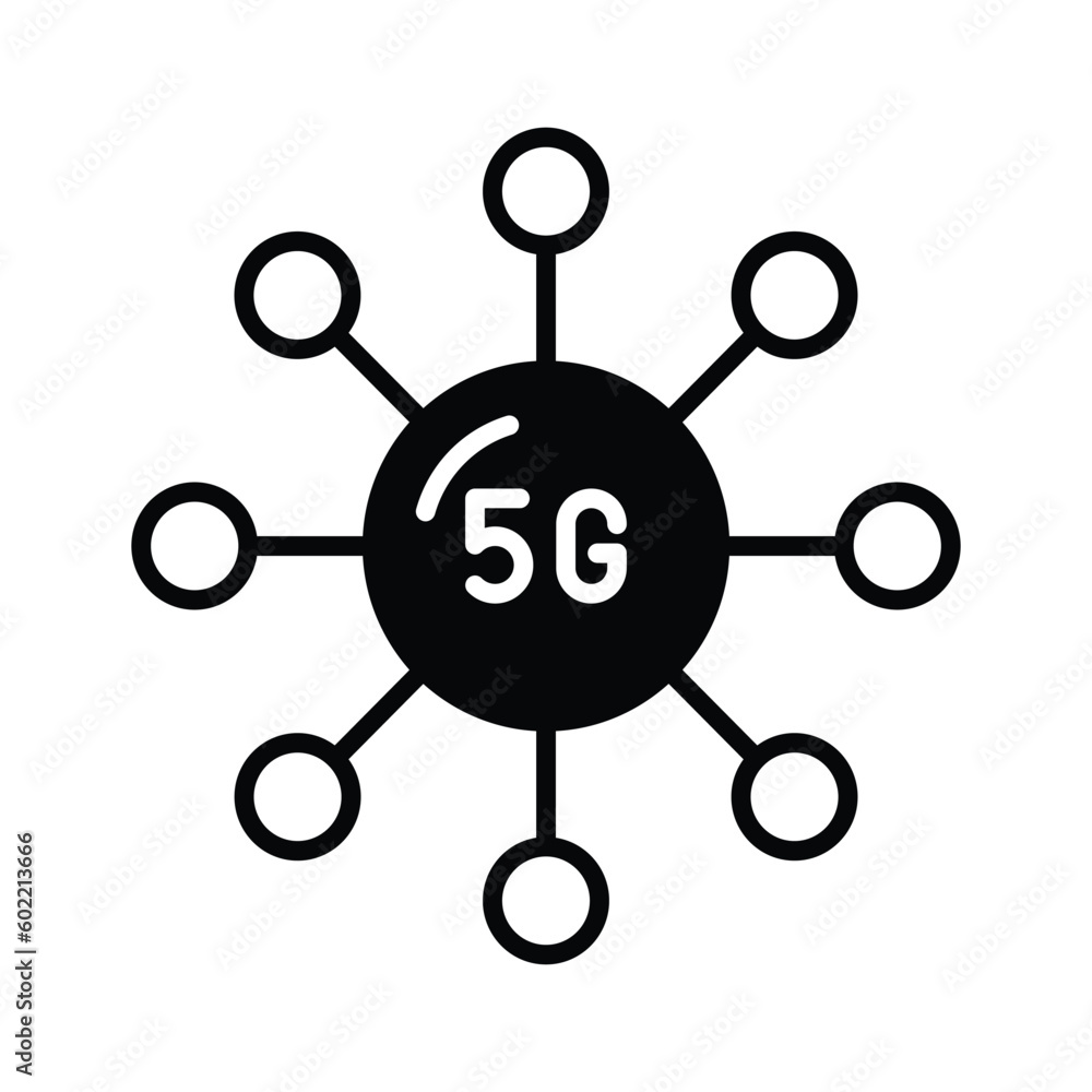 Grab this creatively designed 5G network connection icon in trendy style, 5G technology vector Grab this creatively designed 5G network connection icon in trendy style, 5G technology vector
