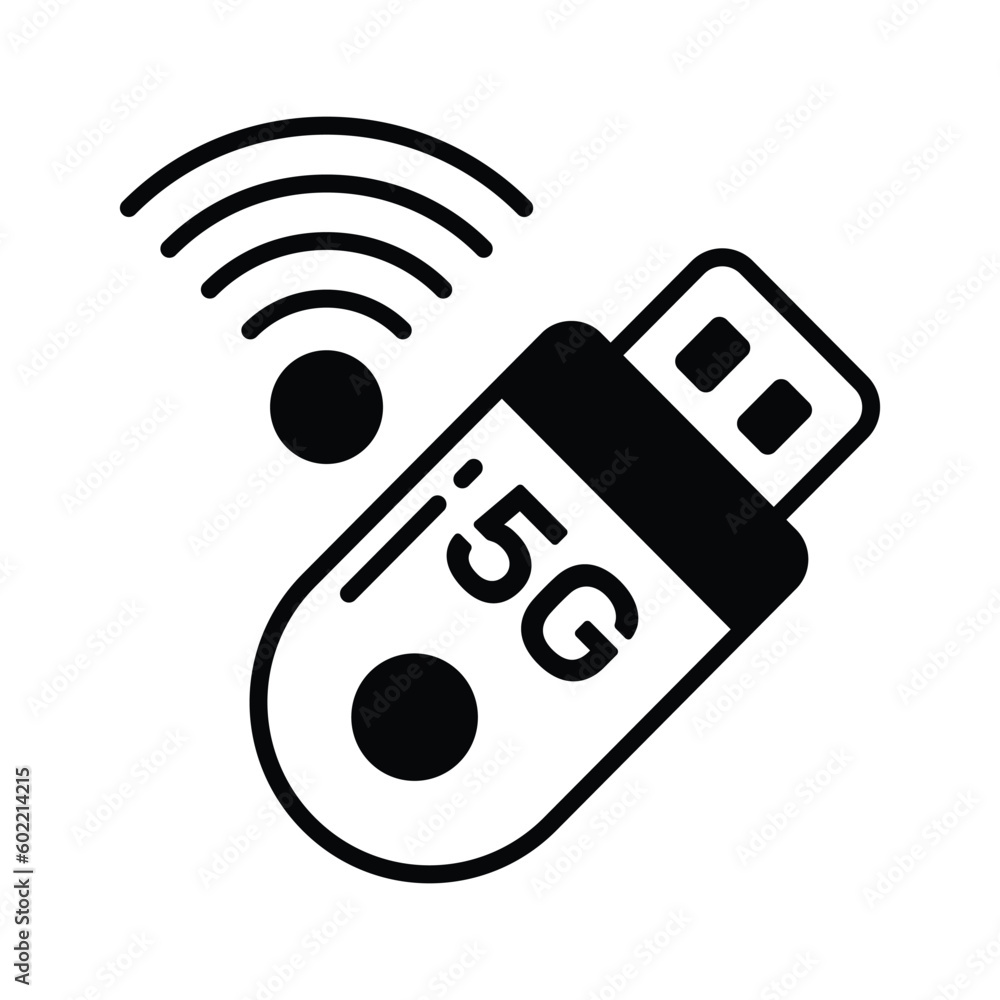 Beautifully vector of usb in trendy style, flash drive icon design, 5G technology