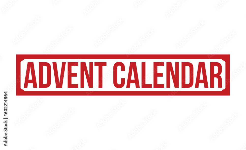 Advent calendar Red Rubber Stamp vector design. Advent calendar Red Rubber Stamp vector design.