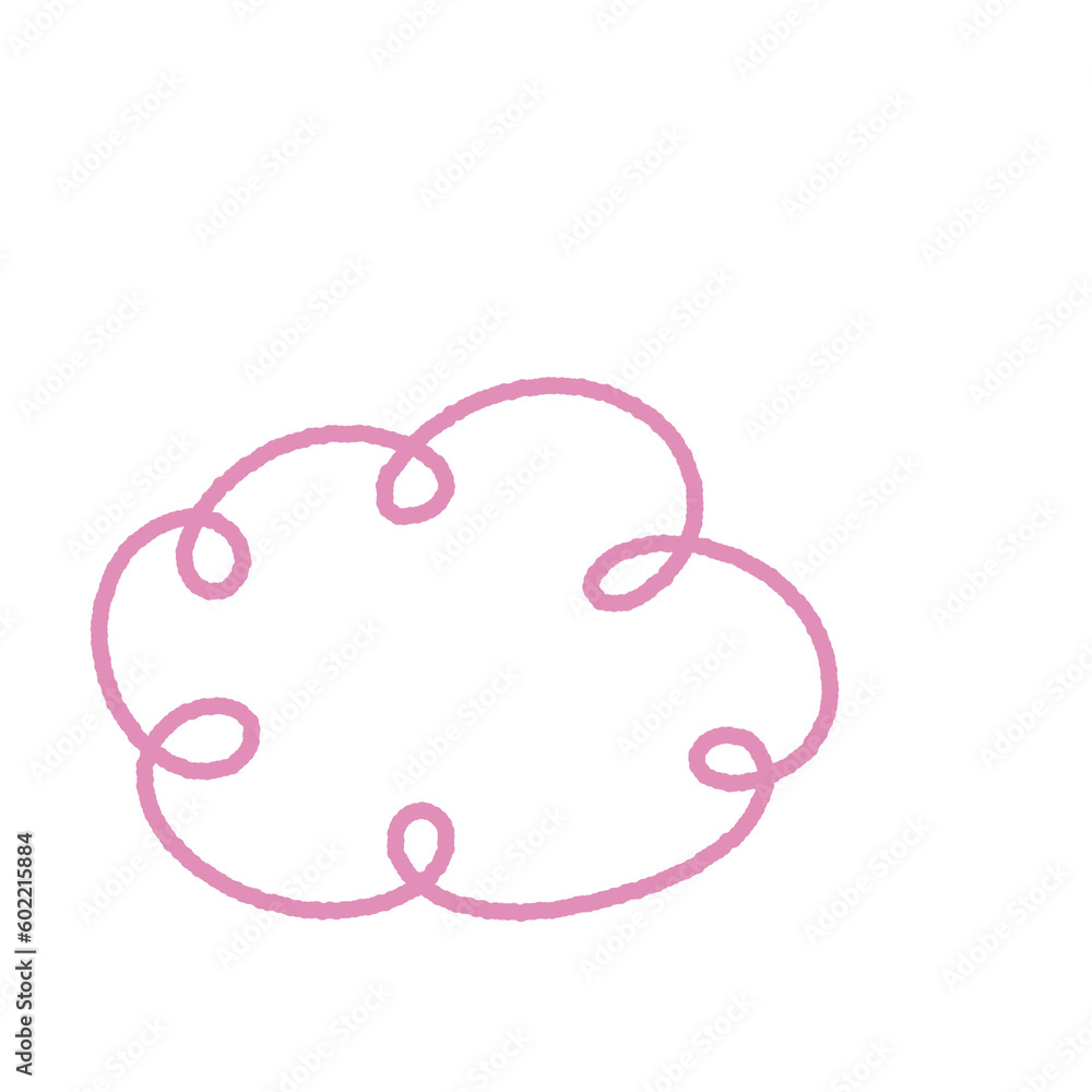 Obraz premium Pink cloud doodle