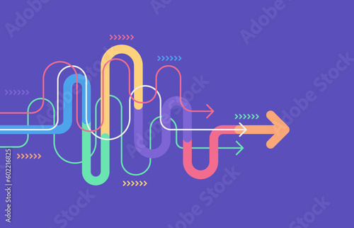 Abstract arrow direction. Technology background
