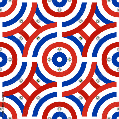 paraguay flag pattern. motif background. vector illustration