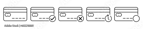 credit card status icon payment loan debt icon