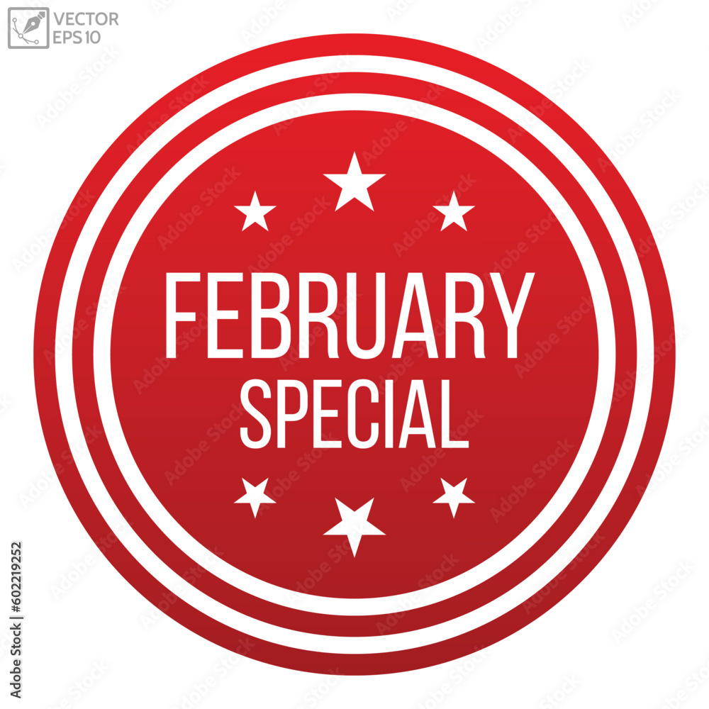 February Special banner design, Isolated on white background. February Special banner design, Isolated on white background.