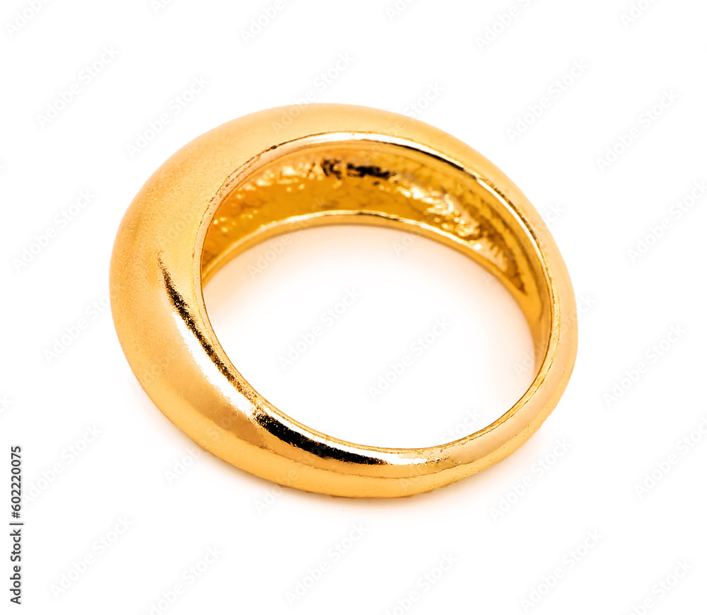 Beautiful golden ring isolated on white background Beautiful golden ring isolated on white background