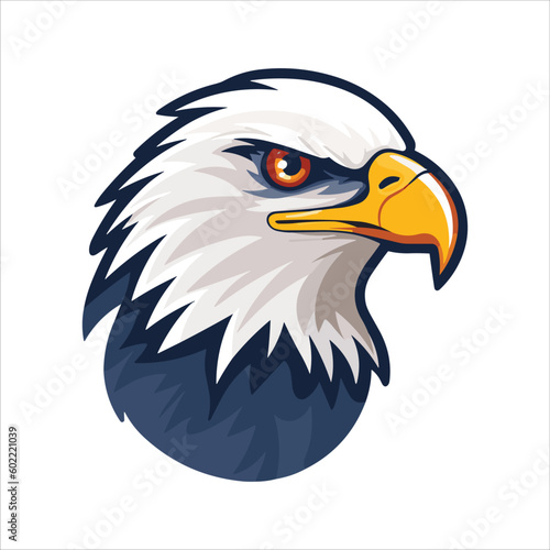 Eagle in red and blue color vector 