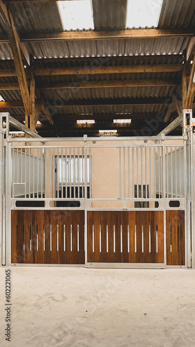 interior of a horse shed