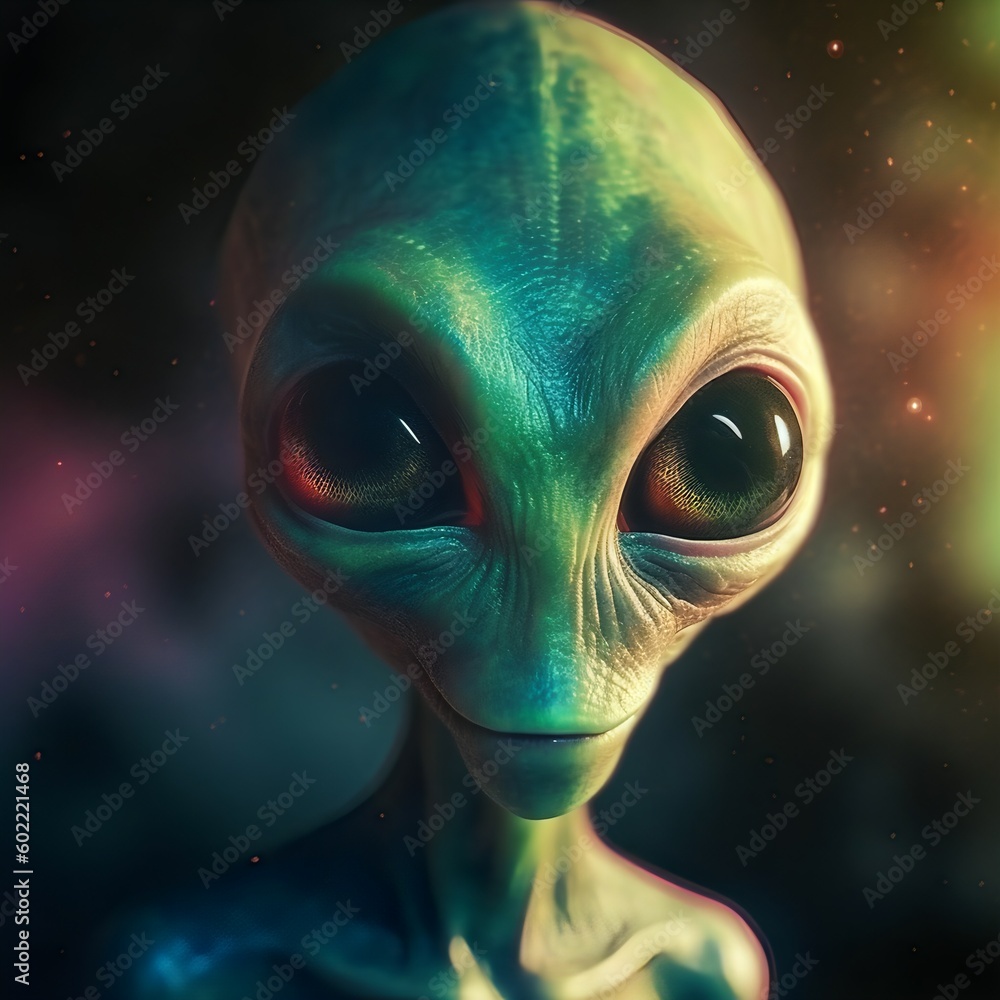Scary alien face expression Scary alien face expression
