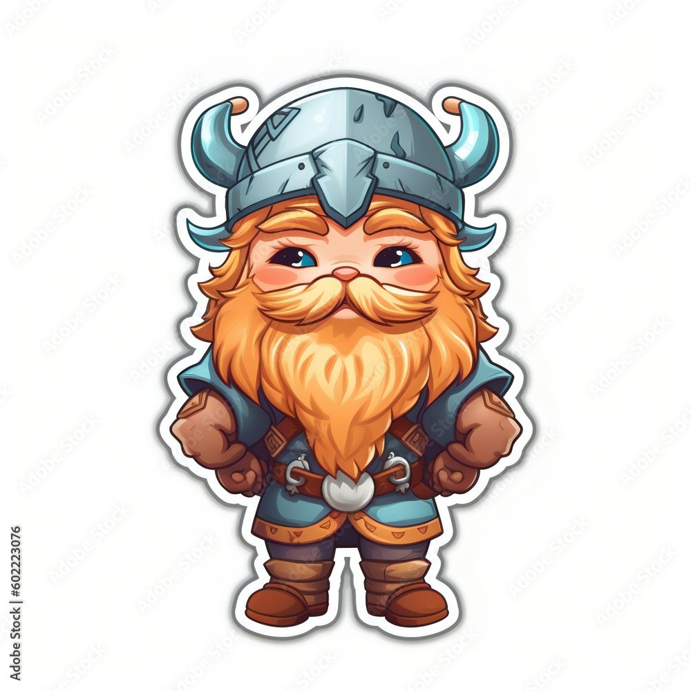 Sticker of a rude Viking