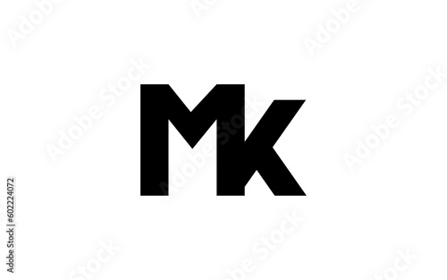 MK letter logo template

