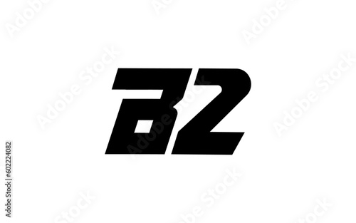 B2 letter logo template
