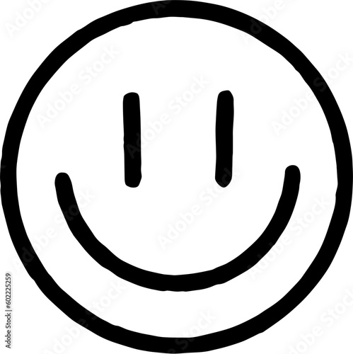 smiley face,black line