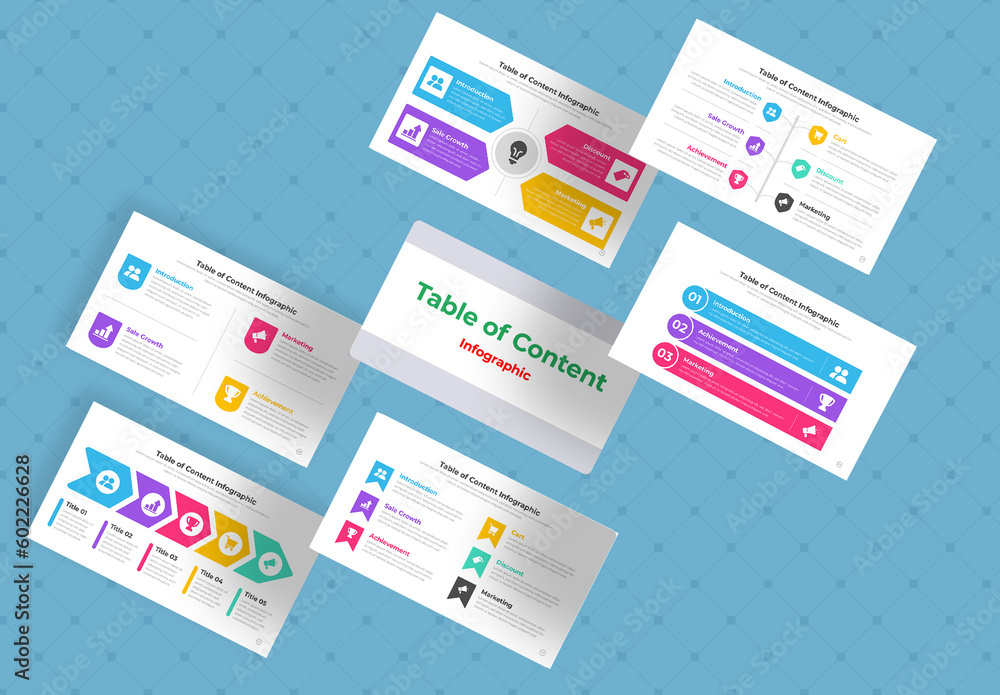 infographic-presentation-for-table-of-content-layout-stock-template