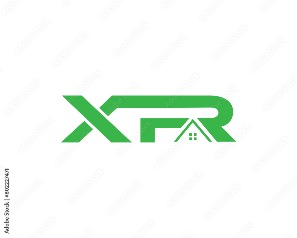 XFR TYPOGRAPHY REAL ESTATE LOGO ICON CONSTRUCTION ARCHITECTURE BUILDING LOGO XFR TYPOGRAPHY REAL ESTATE LOGO ICON CONSTRUCTION ARCHITECTURE BUILDING LOGO