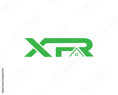 XFR TYPOGRAPHY REAL ESTATE LOGO ICON CONSTRUCTION ARCHITECTURE BUILDING LOGO