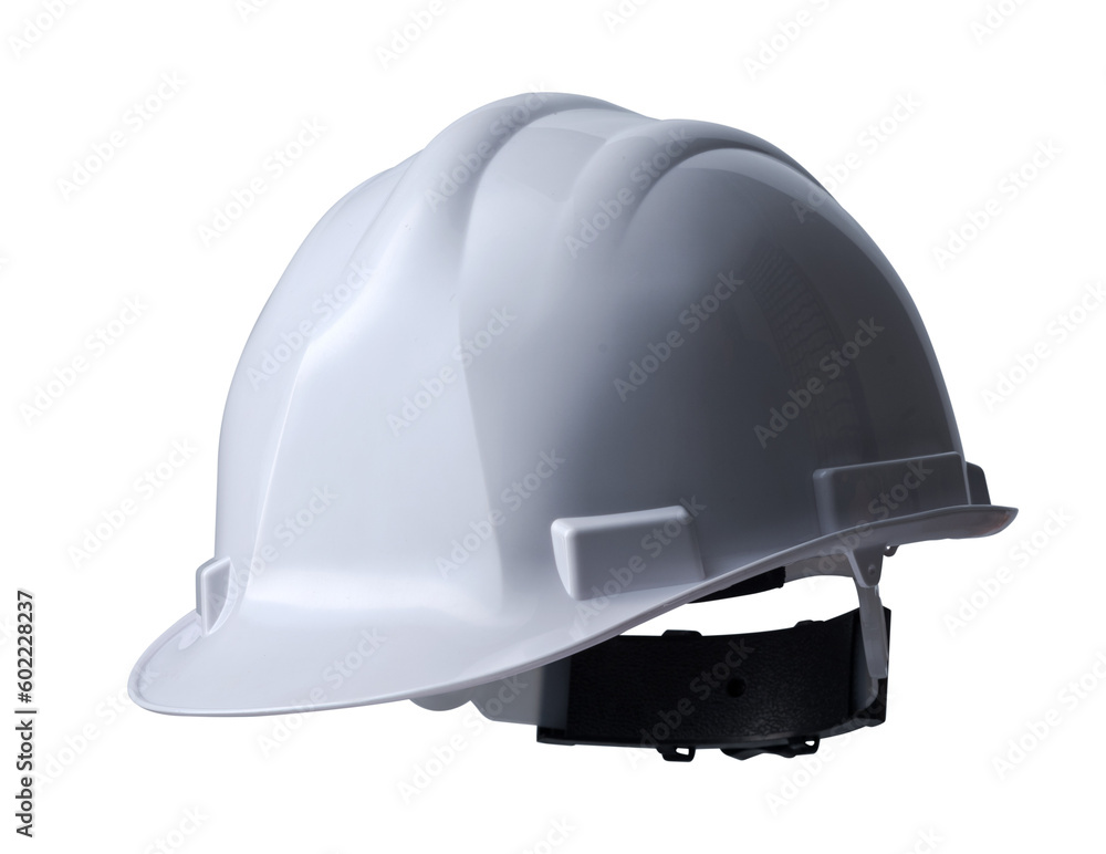 Construction white helmet for workers on an isolated background. Construction white helmet for workers on an isolated background.