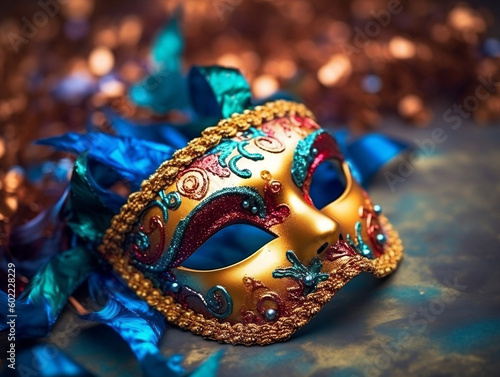 venetian carnival mask.Generative ai
