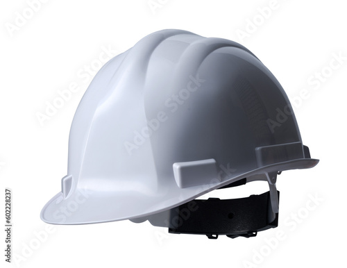 Bild auf Leinwand Construction white helmet for workers on an isolated background.
