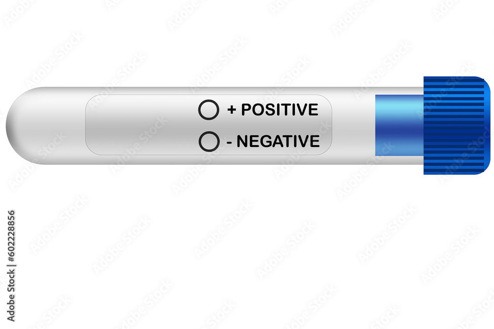 Blank test tube with positive and negative selection Blank test tube with positive and negative selection