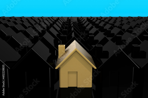 Foto Golden house for real estate concept