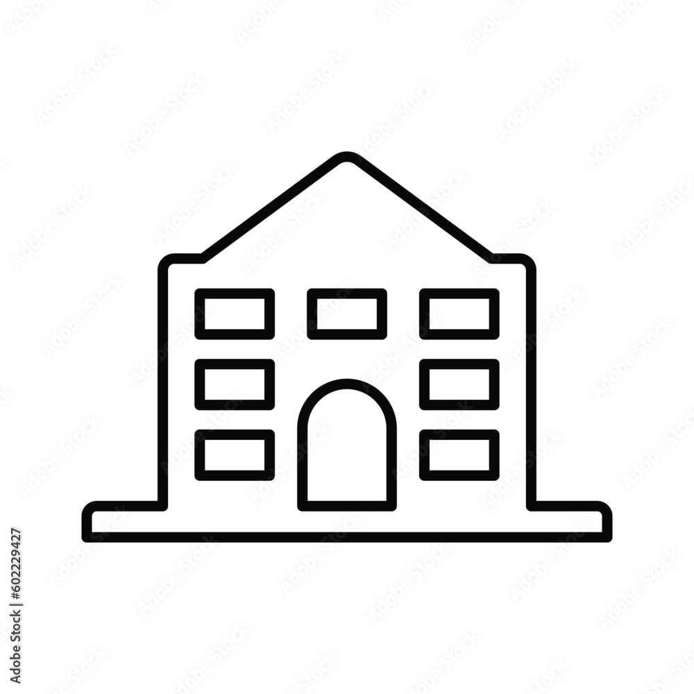 Academic, academy, building icon. Line, outline symbol. Academic, academy, building icon. Line, outline symbol.
