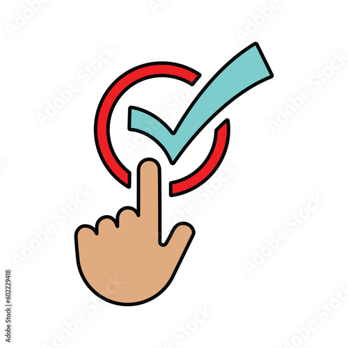 Accept, approve hand icon.