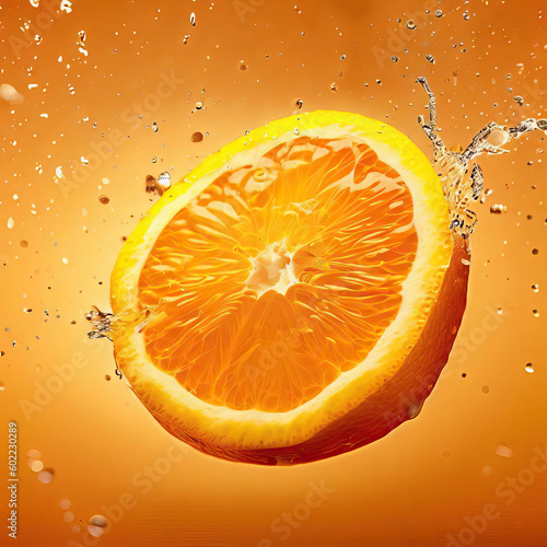 Fresh Orange Fruit and Juice Splash