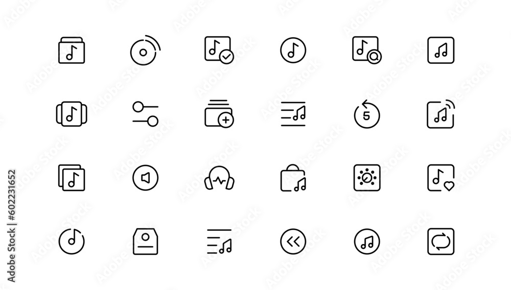 Music notes icon set, Music notes symbol,Music and sound icon set. Music notes icon set, Music notes symbol,Music and sound icon set.