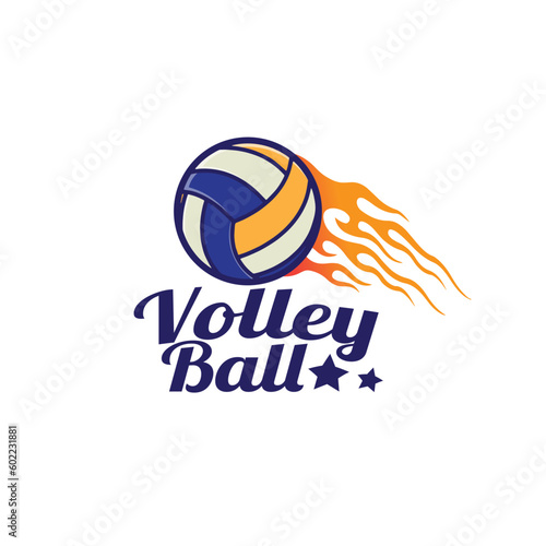 design logo sports volleyball vector illustration
