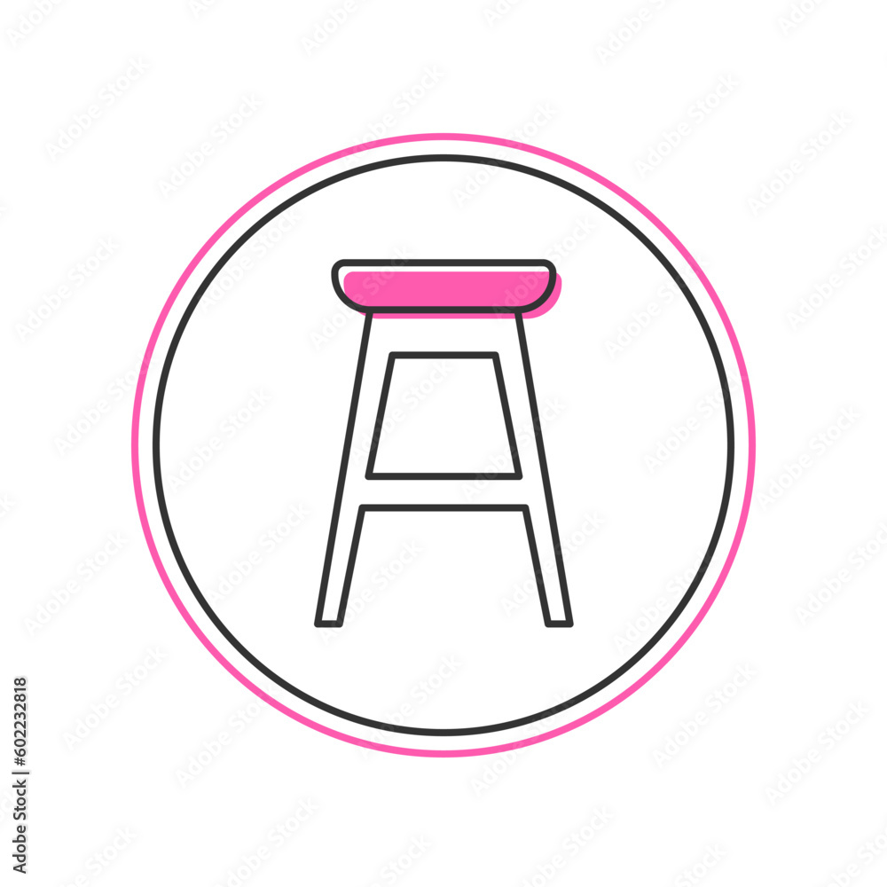 Filled outline Chair icon isolated on white background. Vector
