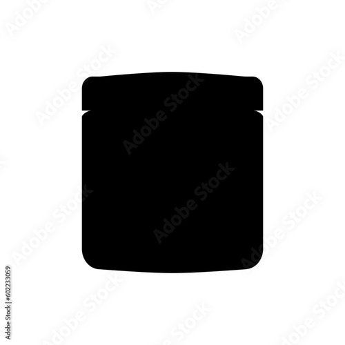 Moisturizing cream bottle silhouette in trendy icon vector illustration. The best popular cosmetic product in the world. Editable graphic resources for many purposes.