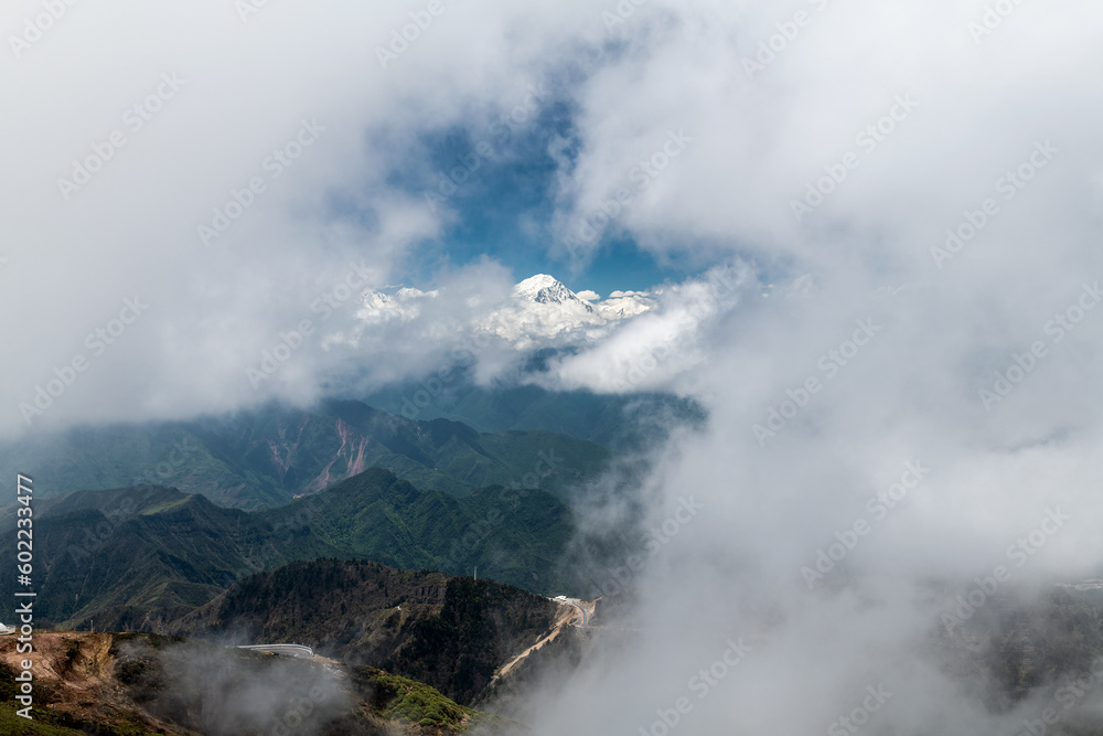 Niubei Mountain sea of clouds in Western Sichuan plateau, Sichuan province, China. Niubei Mountain sea of clouds in Western Sichuan plateau, Sichuan province, China.