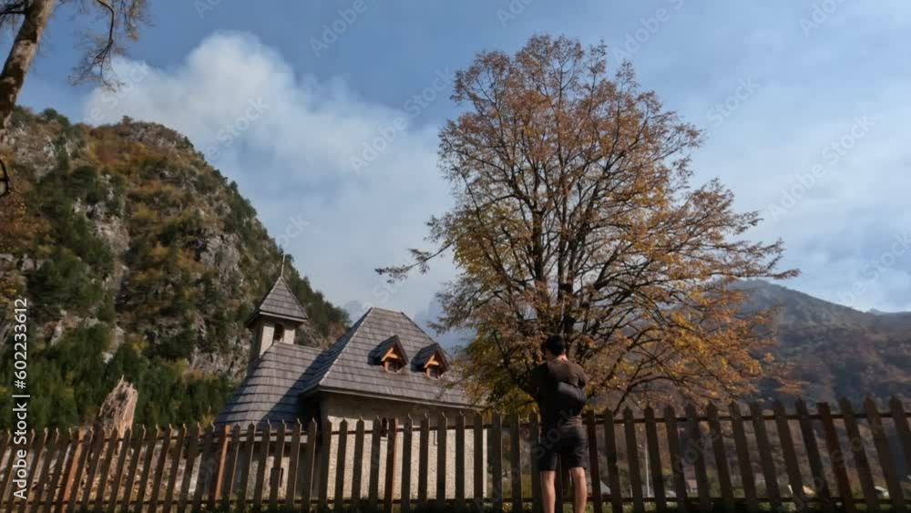 Traveling Theth village rural city in Theth national park, Albania Traveling Theth village rural city in Theth national park, Albania