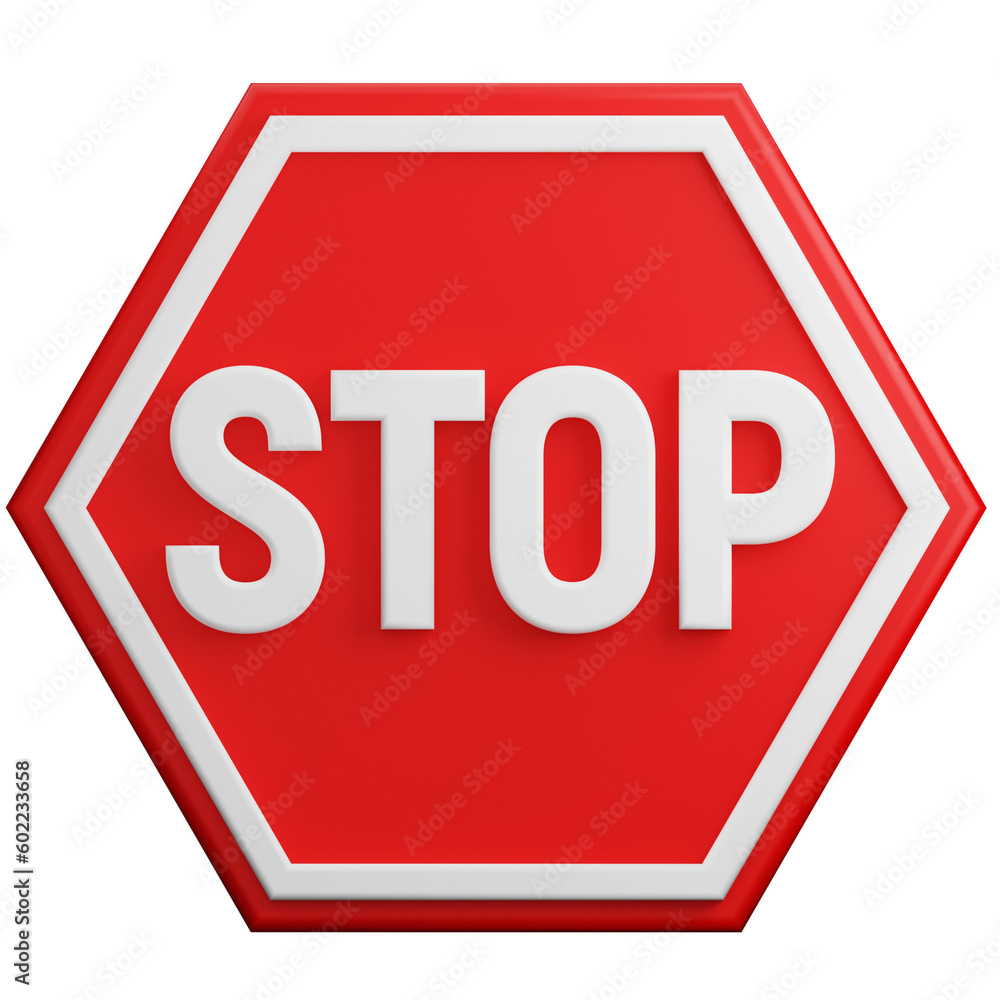 stop sign 3d illustration stop sign 3d illustration