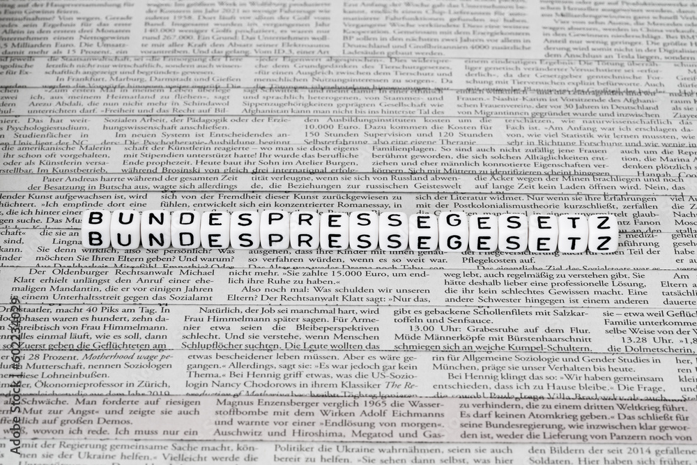 Obraz premium Bundespressegesetz