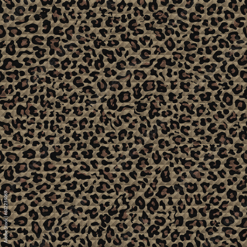 
Leopard print vector fashion illustration seamless pattern on textile