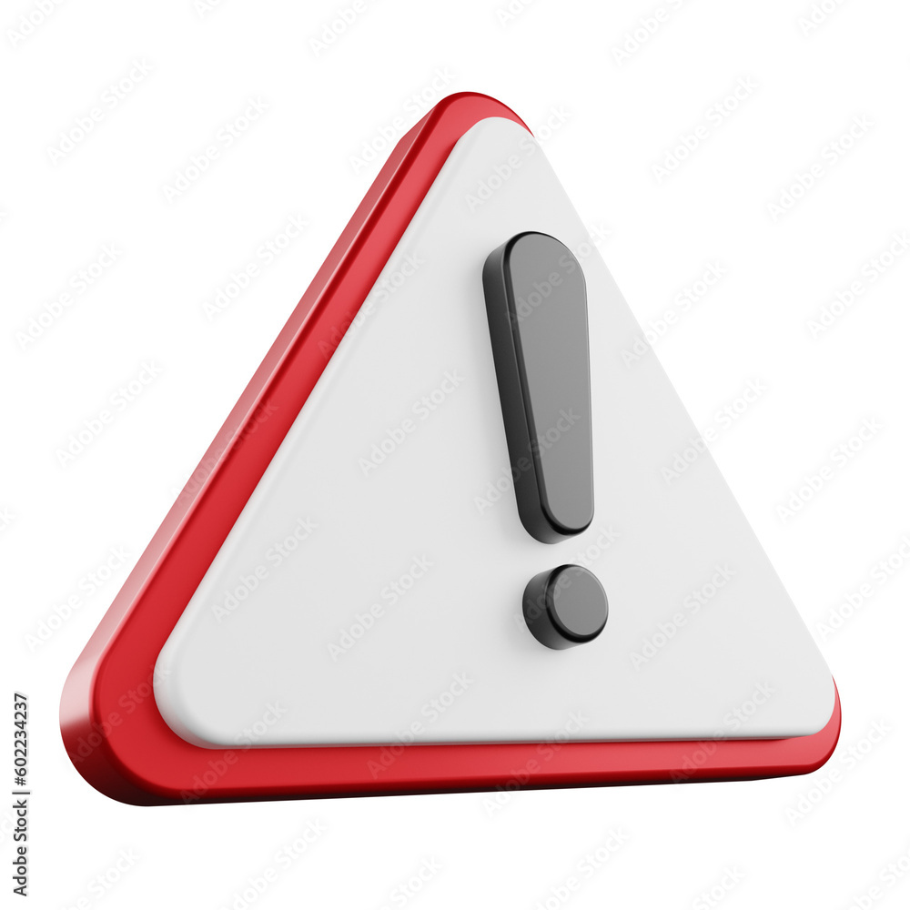 caution sign 3d icon caution sign 3d icon