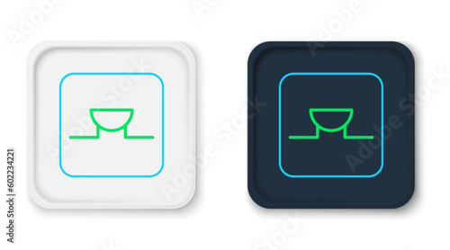 Line Buzzer in electronic circuit icon isolated on white background. Colorful outline concept. Vector