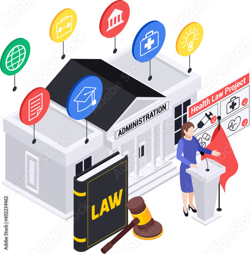Law Making Isometric Composition